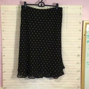 GEORGE  women’s flrilly skirt   sz 12   black & tan